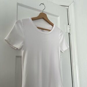 Gap White Scoop Neck Fitted Bodysuit